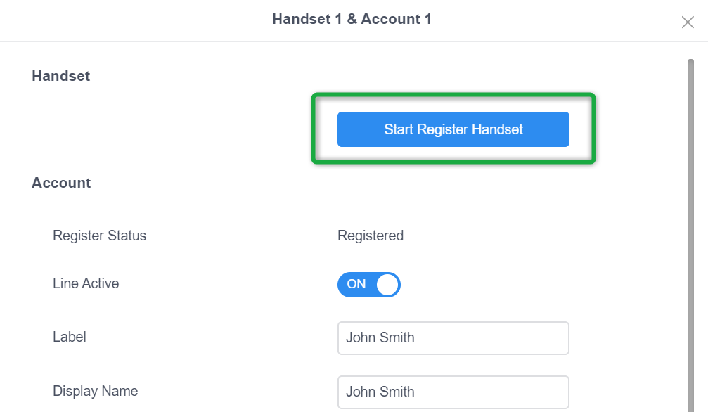 Register handset for Yealink W80B DECT
